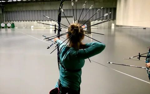 Video: Young Archer Finds Another Place to Store Her Arrows 