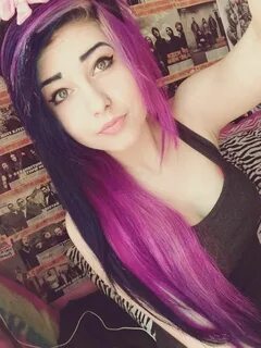 Half purple half black hair Pelo Cabello, Peinados и Belleza