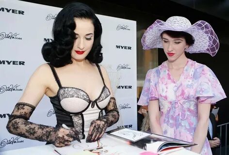 Dita Von Teese shows off her lingerie for Myer