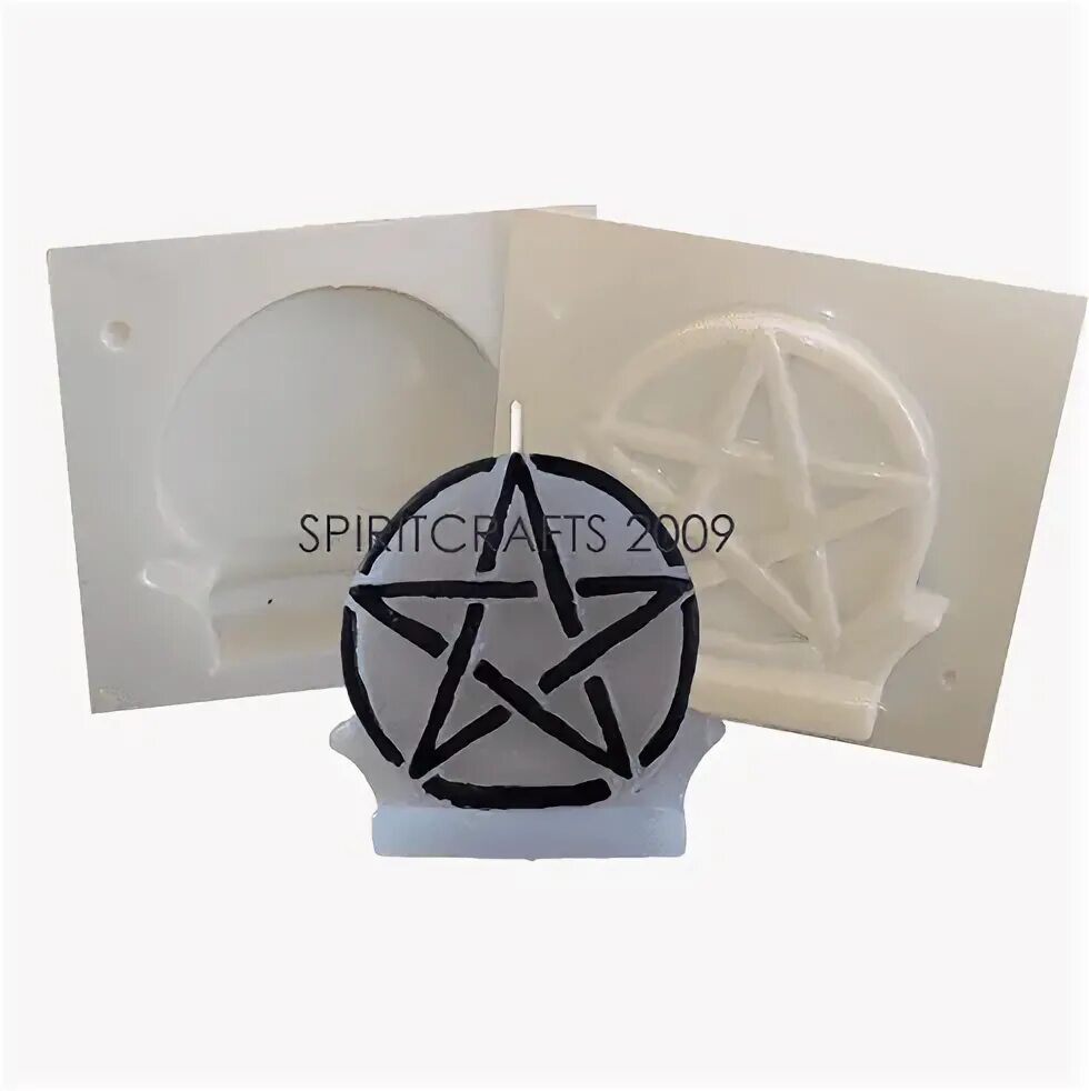 WICCA PENTACLE CANDLE MAKING MOLD (6.25" HT, 1 lb 12 oz)