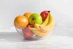 Fruit in a transparent glass bowl 3D model CGTrader