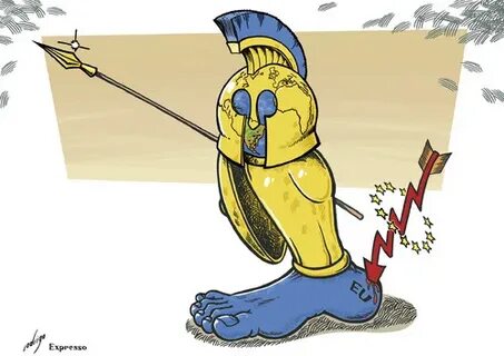 Achilles heel of world economy By rodrigo Politics Cartoon T