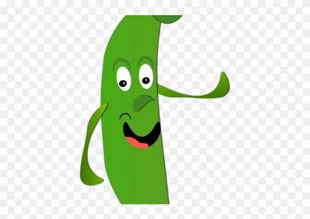 Clip Art Bean Cartoon Transprent Png - Green Bean With Face 