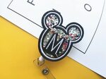 Disney Микки M значок катушки выдвижной значок держатель Ets