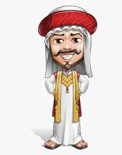 Traditional Arab Man Cartoon Vector Character Aka Saami - Ol