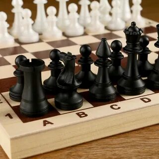 Шахматы (доска дерево 29х29 см, фигуры пластик, король h=7 с