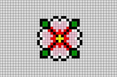 Spring Flower Pixel Art Easy pixel art, Pixel art pattern, P