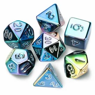 Dice Set for DND Game, TSV 7Pcs Polyhedral Dice Colorful Boa