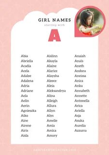 unique baby girl names starting with A, rare, vintage, creative, hipster, u...