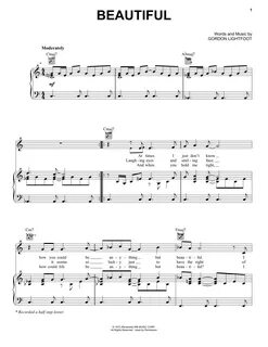 Gordon Lightfoot "Beautiful" Sheet Music PDF Notes, Chords P