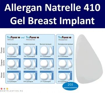 Импланты Allergan (McGhan), анатомические импланты Natrelle