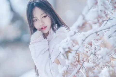 Winter, Girl, Asian. 