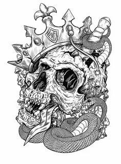 The Dead King on Behance Dead king, King tattoos, King art