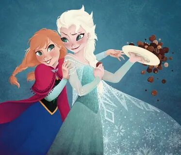 Anna and Elsa - frozen Fan Art Фильмы Диснея, Дисней Пиксар, Рисунки, Принц...