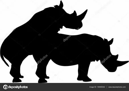 Rhinoceroses having sex Stock Vector Image by © miceking #13