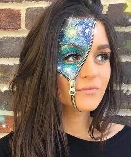 By Go Get Glitter Zip halloween makeup, Zipper halloween mak