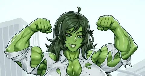She-Hulk hulking out for the fans Пикабу