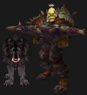 Orc Hunter in Tyrranical PvP Gear with Dire Wolf pet. http:/