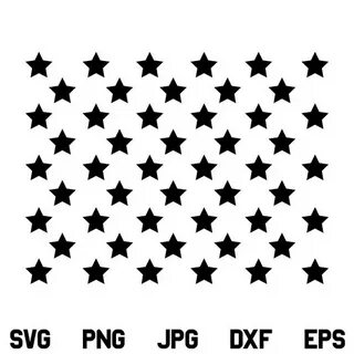 US 50 Star Union for American Flag SVG File, 50 Stars SVG, U