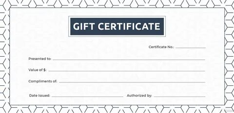 Editable Gift Certificate Template Shooters Journal