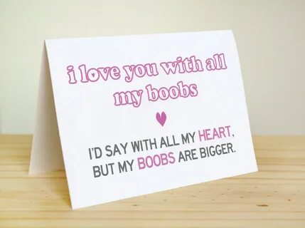 I Love Your Boobs Happy Birthday Funny Card Sexy Card I Porn Sex Picture
