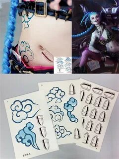 LOL League of Legends Jinx Tattoo Hero Tattoo Sticker Decal 