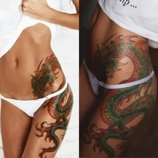 Super cool dragon tattoo! Tatouage hanche, Tatouage dragon, 