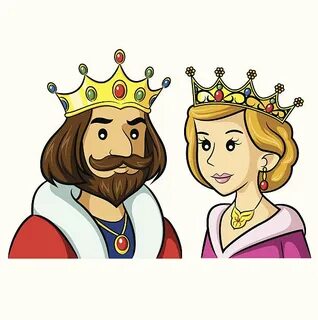 Clip Art Of A King And Queen Сток видеоклипы - iStock