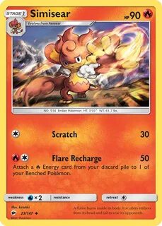 Simisear Burning Shadows Pokemon Card Pikawiz