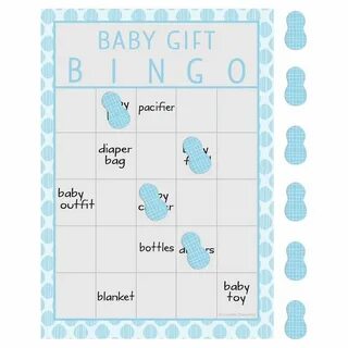 10ct Little Peanut Boy Elephant Baby Shower Bingo , Blue Pea