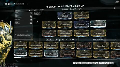 Solo Rhino build opinion. - Players helping Players - Warfra