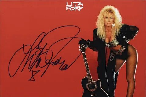 Lita Ford of The Runaways signed AUTHENTIC 10x15 Free Ship T