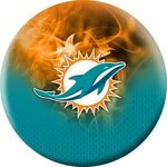Miami Dolphins NFL On Fire Undrilled Bowling Ball