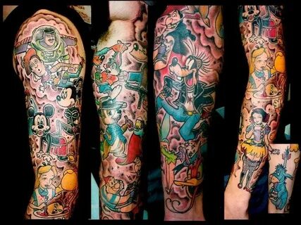 disney princess tattoo sleeve - Google Search Disney tattoos