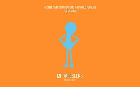 Rick And Morty Minimalism Cartoon Mr Meeseeks Wallpaper - Re