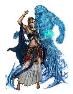 Female Human Spiritualist or Sorcerer - Pathfinder PFRPG DND