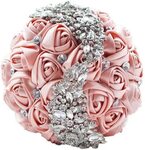 Quinceanera Bouquet Red and Silver Bouquet Red Brooch Bouque