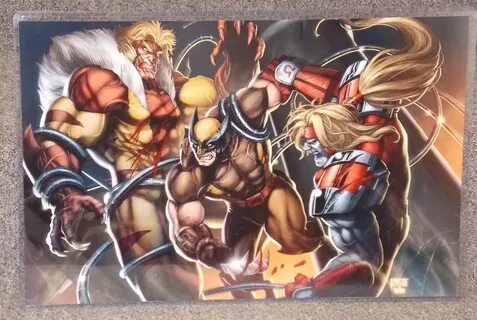 Marvel X-Men Wolverine Sabretooth Glossy Print 11 x 17 In Ha