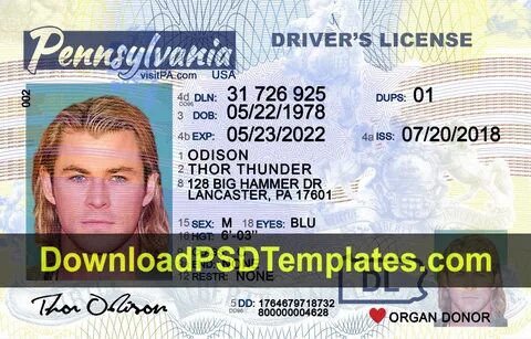 Fake Driving License Templates Psd Files In Georgia Id Card 