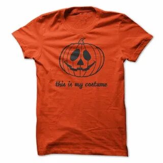 This is my costume, Funny Halloween Tee Shirt - pumpkin hall