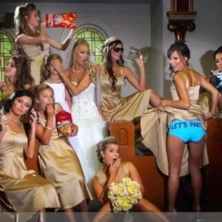 A bridesmaids photo encapsulating each ones personality. The