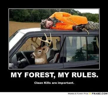 MY FOREST, MY RULES.... Funny deer, Hunting humor, Deer hunt