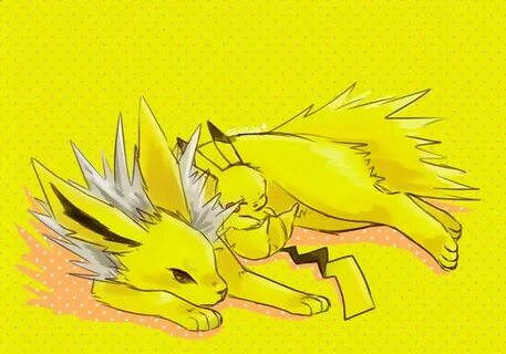seozuki: " Huevember Day 2 - Jolteon + Pikachu (lol the qual
