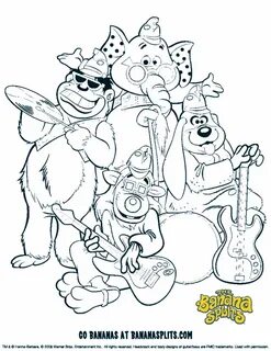 The Banana Splits Vintage coloring books, Monster coloring p