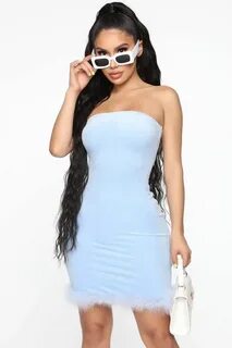 Buy baby blue fashion nova dress OFF-71
