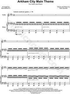 MusicMike512 "Arkham City Main Theme - Violin & Piano" Sheet