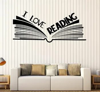 Vinyl Wall Decal Book Bookshop Library Reading Room Stickers