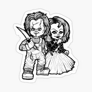 Chucky And Tiffany Coloring Pages : Chucky And Tiffany Drawi