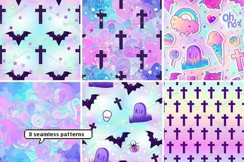 PASTEL GOTH, patches & patterns Backgrounds tumblr pastel, P