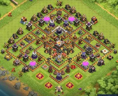 Town Hall 11 Th11 Wartrophyhybrid Base 549 With Link 4 2020 